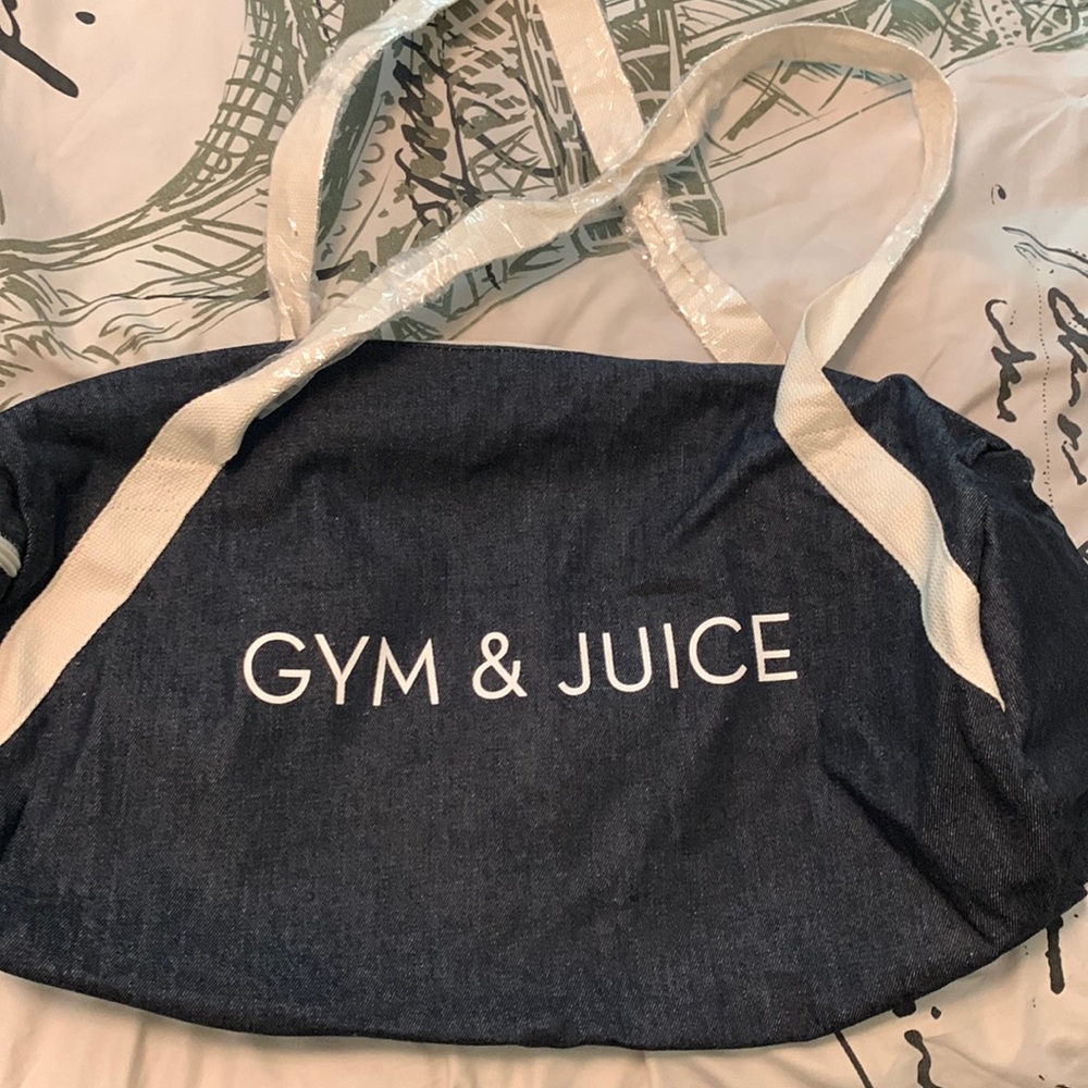 Denim duffle bag